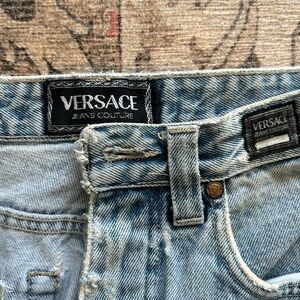 Versace distressed denim